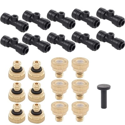 1/4 Inch Misting Nozzles Kit Brass Mister Nozzles 0.m 10/24
