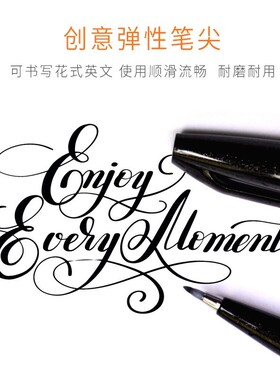 24 Colors Japan Pentel Arts Sign Touch Pen Fude Tip Brush Ma