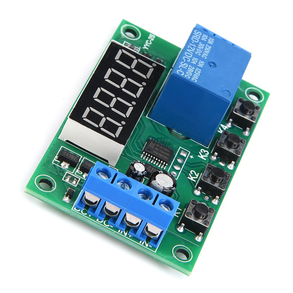 YYC-2S 5V/12V/24V LED Adjustable Timer Relay Automation Cont