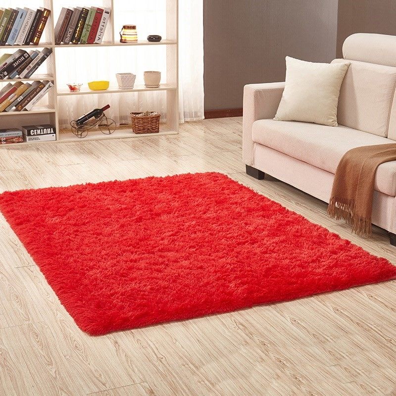 Area Rug Carpet Living-Room Black Bedroom-Mat Fluffy-Mat Ant