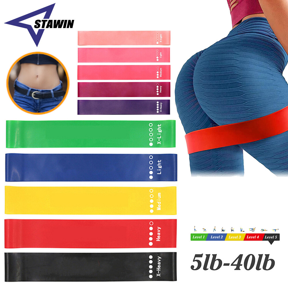 5Pcs/Set Latex Resistance Bands Fitness Set Rubber Loop