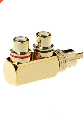 Audio Splitter Plug RCA 1 Male to 2 Female AV Socket Connect