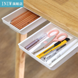 S/M/L Pencil Drawer Under Desk Tray Organizer Sliding Storag