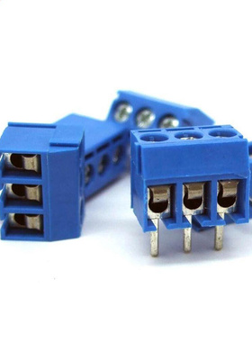 Silver 5 x 3 Pins Poles PCB Screw Terminal Block Connector 3