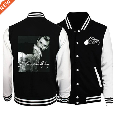Johnny Hallyday printed jacket winter men's/women casual