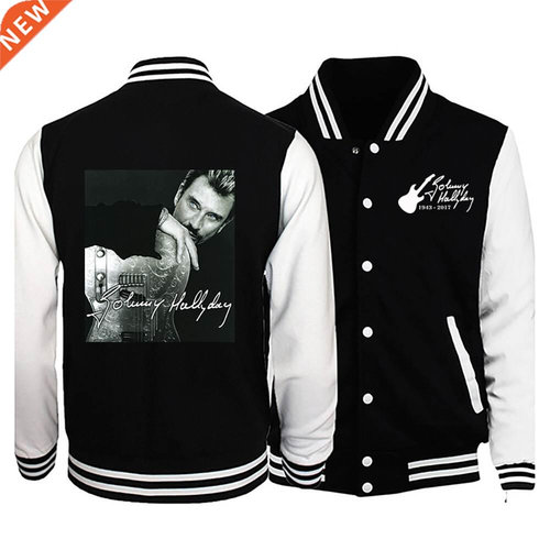 Johnny Hallyday printed jacket winter men's/women casual