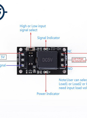 DC 5V 1 Channel Relay Module High/Low Level Trigger Optocoup