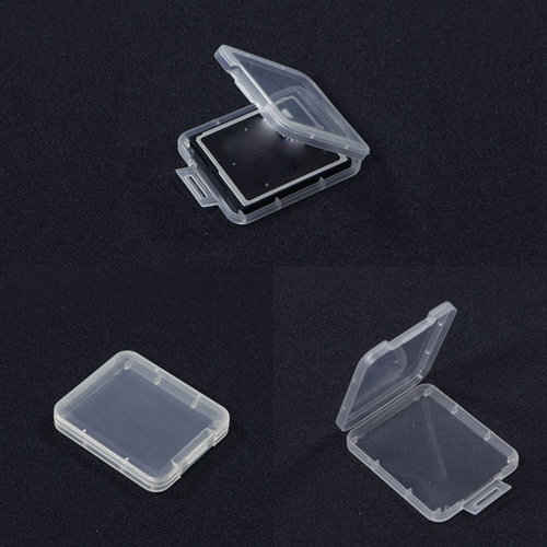 10PCS Transparent Standard CF TF Memory Card Case Holder Bo