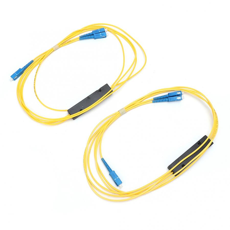 2 Pcs 1x2 Fiber Optic Splitter Insertion Loss 3.8dB. Channel