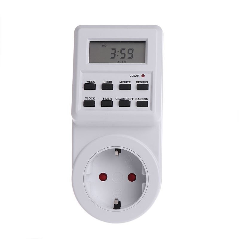 Plug-in Timer Switch Socket with Clock Summer Time Random Fu