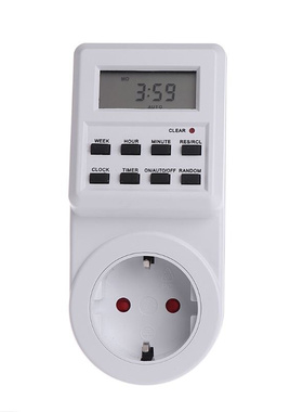 Plug-in Timer Switch Socket with Clock Summer Time Random Fu