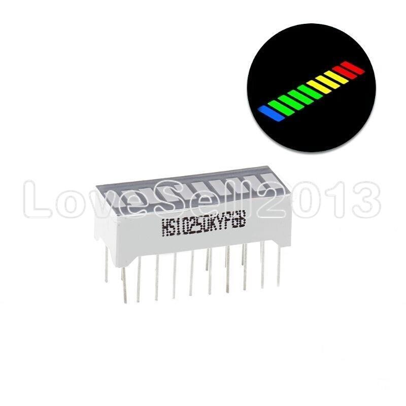 5PCS 10 Segment 4 Color LED Battery Level Bar Graph Power D