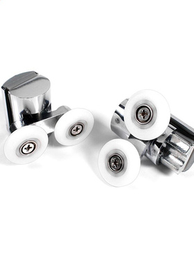 23mm Bathroom 1Pair Sliding Door Wheels Pulleys Round Shower