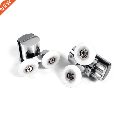 23mm Bathroom 1Pair Sliding Door Wheels Pulleys Round Shower