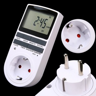 Timer Switch Socket EU Plug-in Programmable 7 Day 12/24 Hour