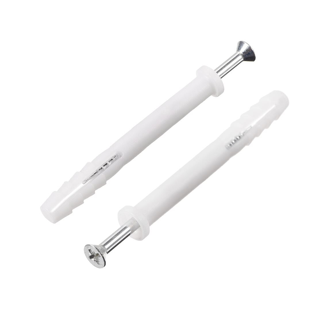 Plastic Drywall Ribbed Anchors with Phillips Flat Head Self