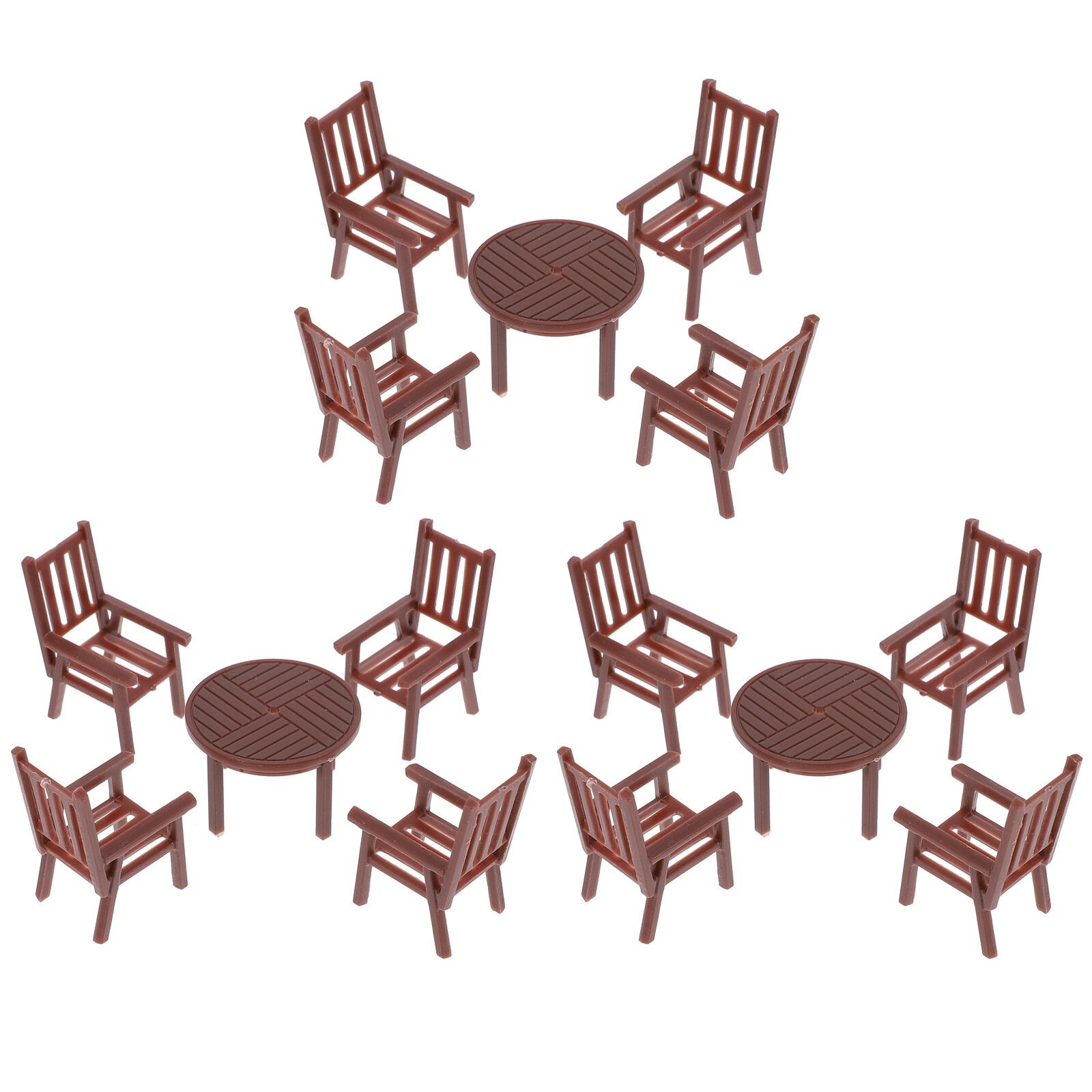 3/4 Sets Mini Table Chair Set Simulation Miniature Dining