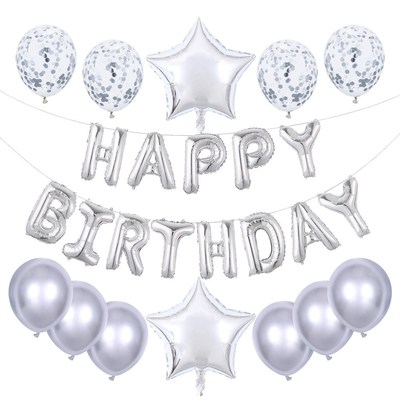 25pcs/set Happy Birthday Balloons Set Foil Letter Balloon G