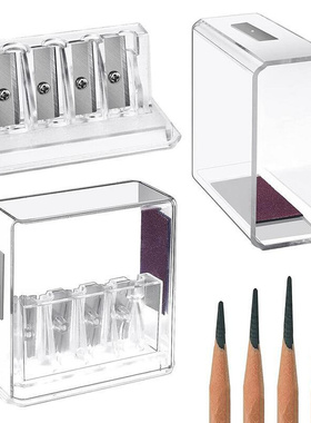 4 Holes Sharpener Multi-functional Pencil Sharpener with Lid