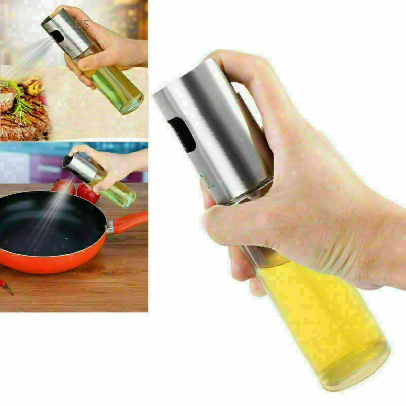 Glass Oil Pump Spray Bottle Olive Can Tool Pot Cooking Kitch