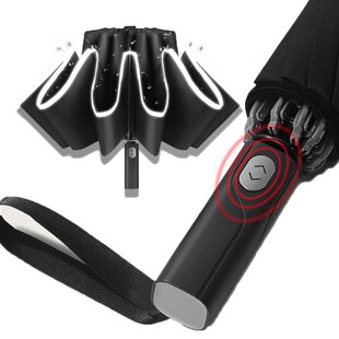 Windproof Reverse Automatic 3Folding Umbrella Rain For Men W