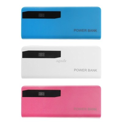 5x 18650 Li Battery Charger LCD Display DIY Power Bank Case