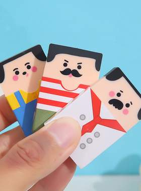 1Pc Creative Baldness Old Man Eraser Pencil Eraser Student