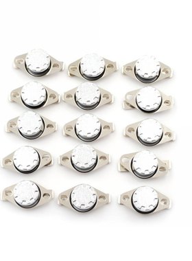 2pcs/lot KSD01 250V 10A Normally Closed NC Thermostat Tempe