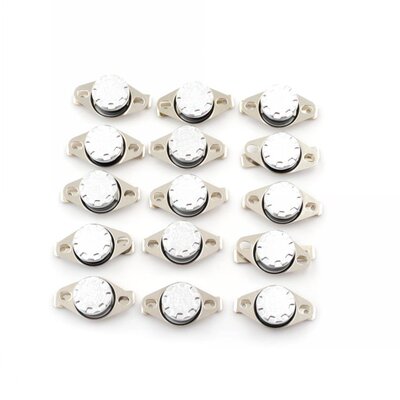 2pcs/lot KSD01 250V 10A Normally Closed NC Thermostat Tempe