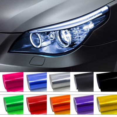 Car Headlight Taillight Fog Light Vinyl Smoke Film Sticker