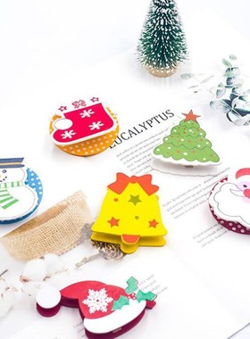 6pcs/lot New Santa ClausWooden Clip Photo Clothespin Craft C