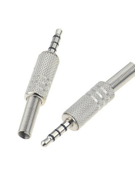 2pcs/lot 3.5mm 1/8in Stereo Male Audio TRS Plated Jack Plug
