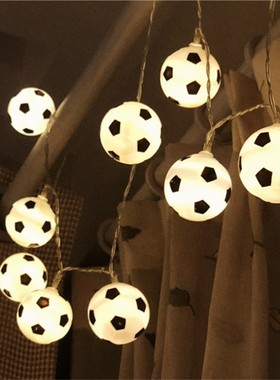 LED Soccer  String Garland Decoration Bedrooms Home Theme Pa