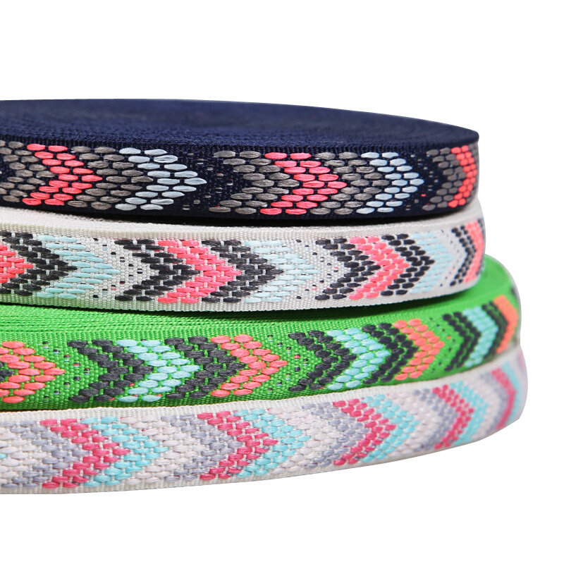 5 Yards 15MM 0.6 Inch Colours Arrow Geometric Woven Jacquard