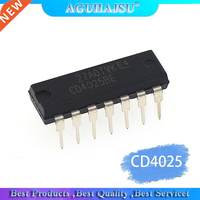 10pcs/lot CD4025 CD4025BE line DIP14 new original