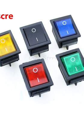 5Pcs Latching Rocker Switch Power Switch I/O 4 Pins with Lig