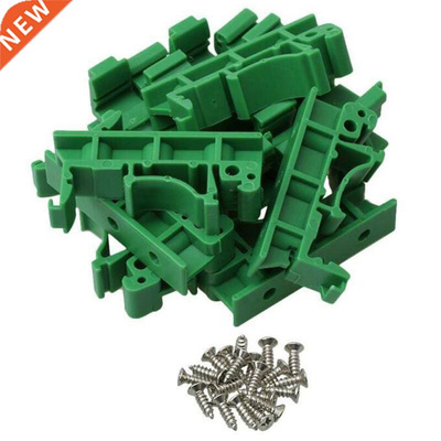 10Pcs DRG-01 PCB Mounting Brackets Screws Green for DIN 35 M