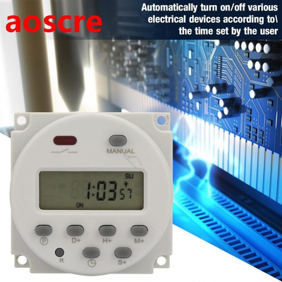 5V 12V 24V 110V 220V LCD Digital Timer Switch Small Type 7 D