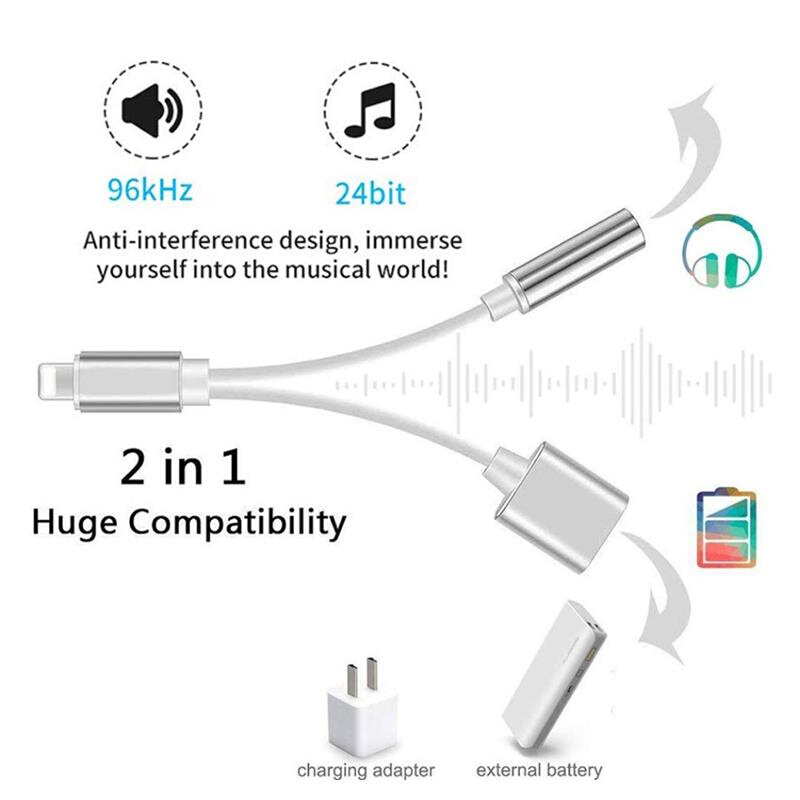 Apple Liging to 3.5mm Jack Audo Compatible for iPhone 7
