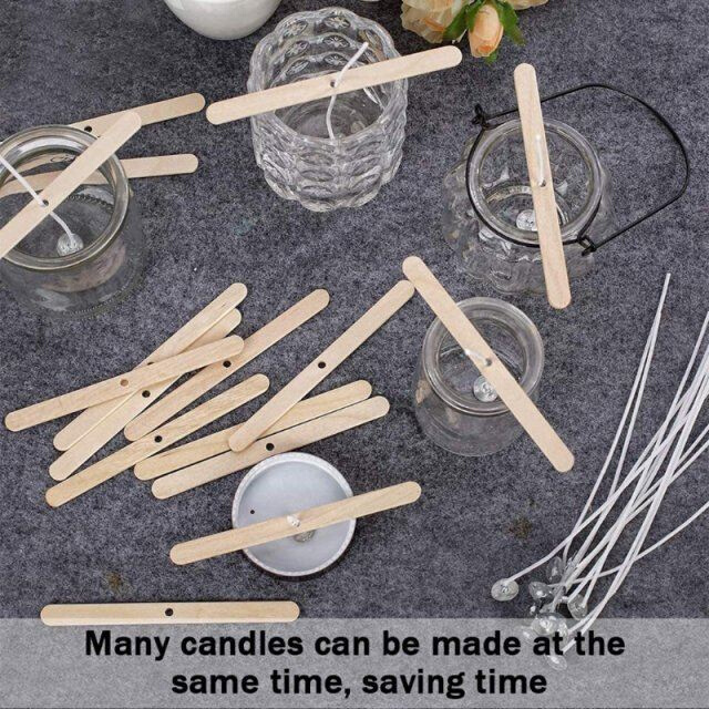 Wooden Candle Wick Holders Candle 100 Pcs for  Candle Mak