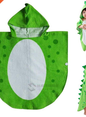 Children Bath Towel Robe Kids Hooded Beach Swimming Poncho D
