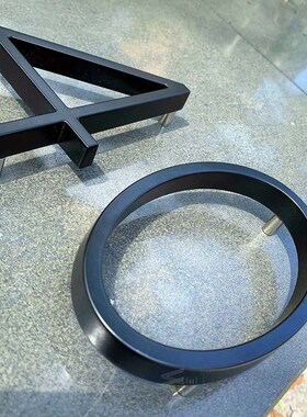 Black Floating House Numbers Doorplate Letters Metal Address