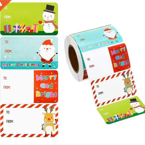 500pcs/roll Christmas Stickers Scrapbooking Photo Album Embe