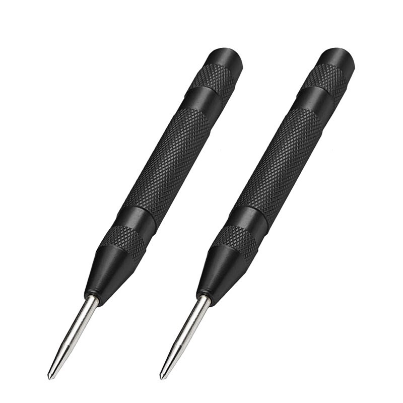 2 Pcs Automatic Center Hole Punch Spring Loaded 5 Inch Adjus
