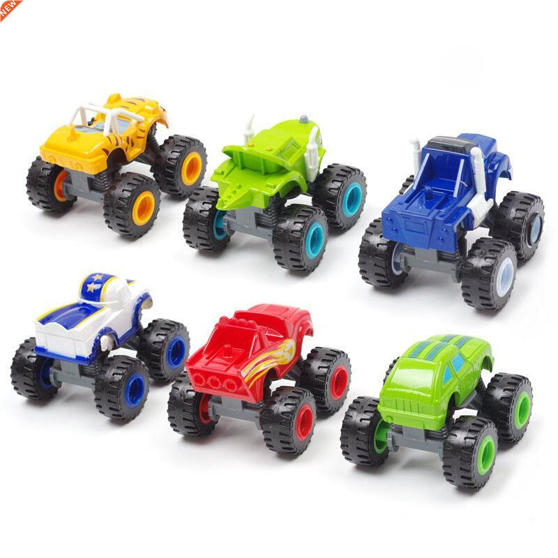 6pcs/Set Blaze Machines Car Toys Russian Miracle Crusher Tru