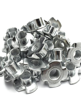 50pcs M8 metal Captive T Nuts Pronged Tee Blind Nuts Metric