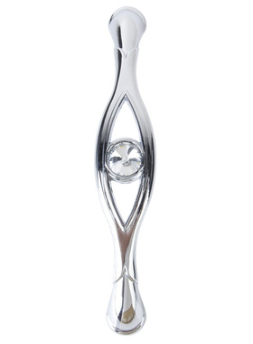 2 x Rhinestone Eye Cabinet Arch Knob Pull Handle Silver---12