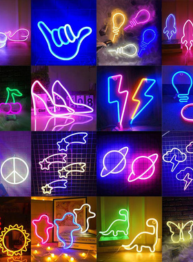 LED Neon Sign Light Fruit Shaped Restaurant Wall Neon Light
