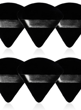 2/6Pcs Triangle Powder Puff Face Makeup Sponge Soft Velvet C