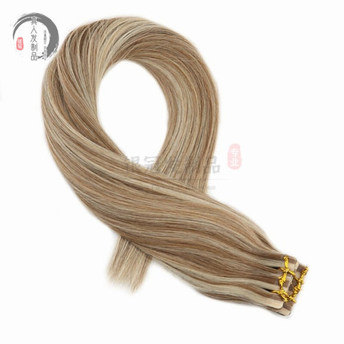 P12/613混色间色 皮带PU发 白人市场接发钢琴间色胶片发欧美潮色